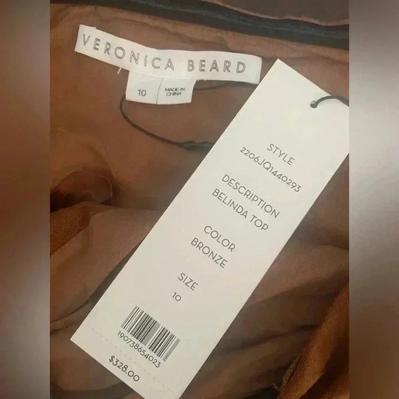 - Veronica Beard Belinda one-shoulder jacquard top- size 10 - Picture 10 of 11